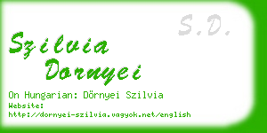szilvia dornyei business card